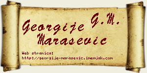 Georgije Marašević vizit kartica